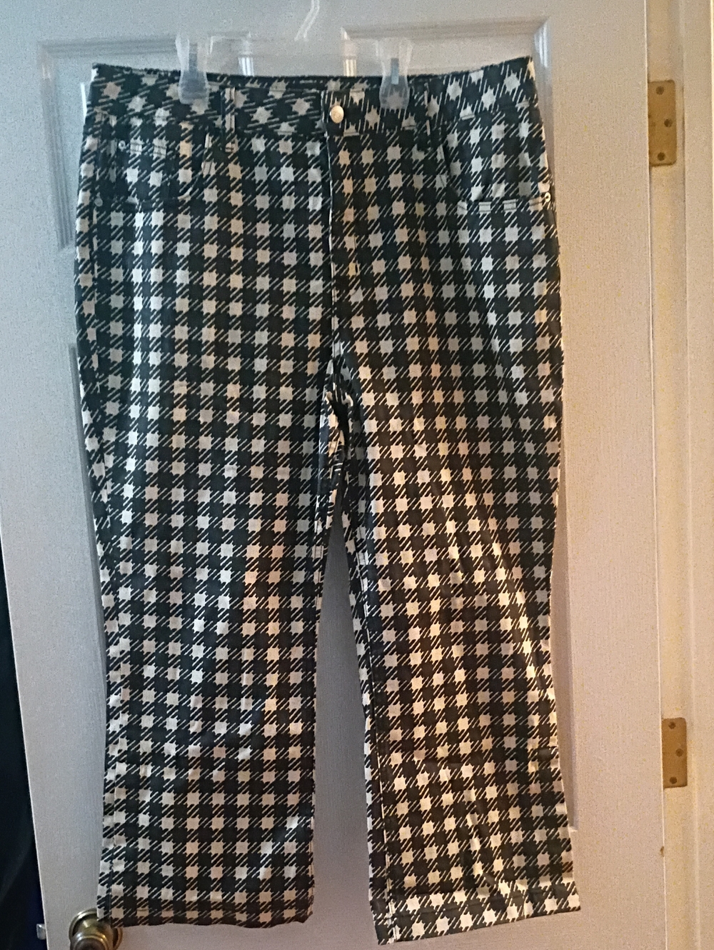 BDG Black & Cream Kick Flare Pants